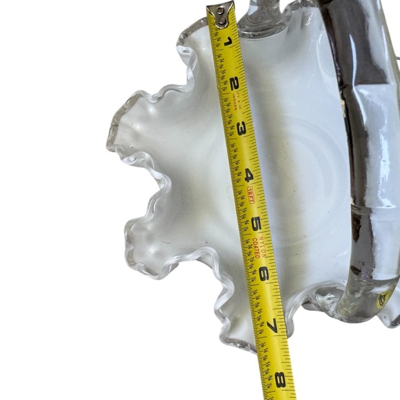 Fenton Set Of 3 Silvercrest Baskets ruffled.One of the set is stamped Fenton - Picture 7 of 8